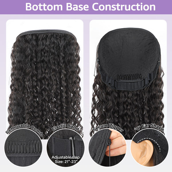 Zipper Wig Water Wave Lace Wig with Replaceable Zip Tops | KimWig.com