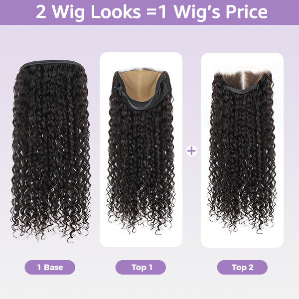 Zipper Wig Water Wave Lace Wig with Replaceable Zip Tops | KimWig.com