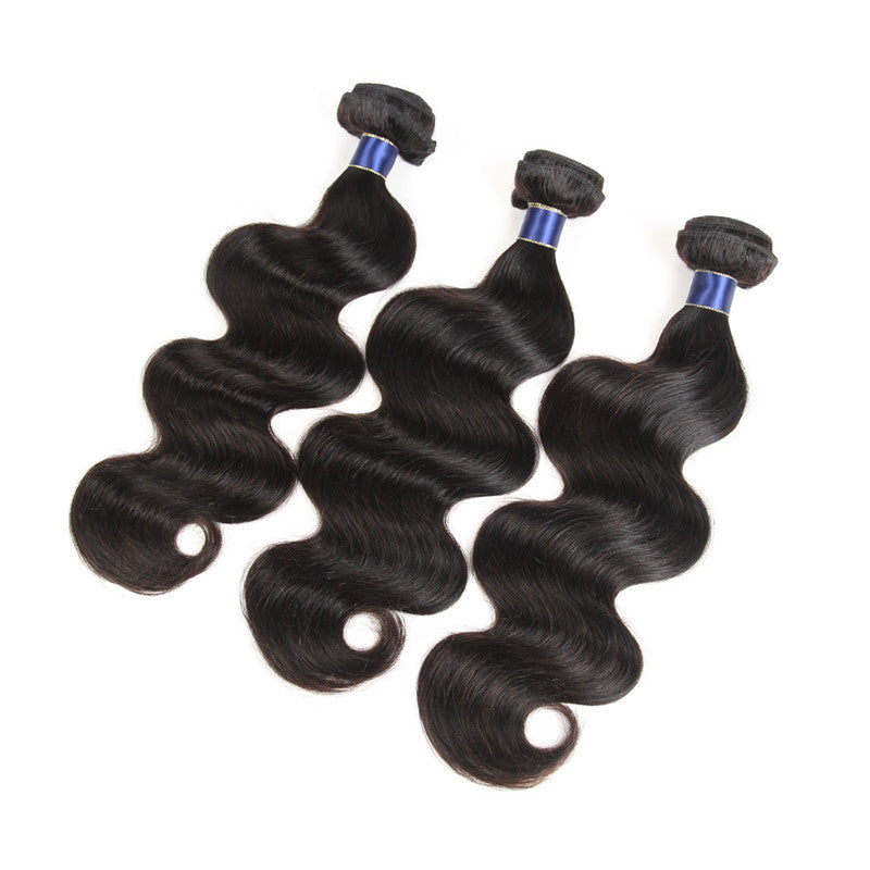 Body Wave Human Hair 3 Bundles With Closure Brazilian Hair Weave