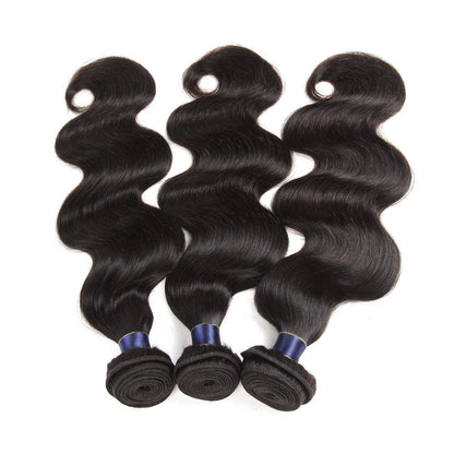 Body Wave Human Hair 3 Bundles With Closure Brazilian Hair Weave