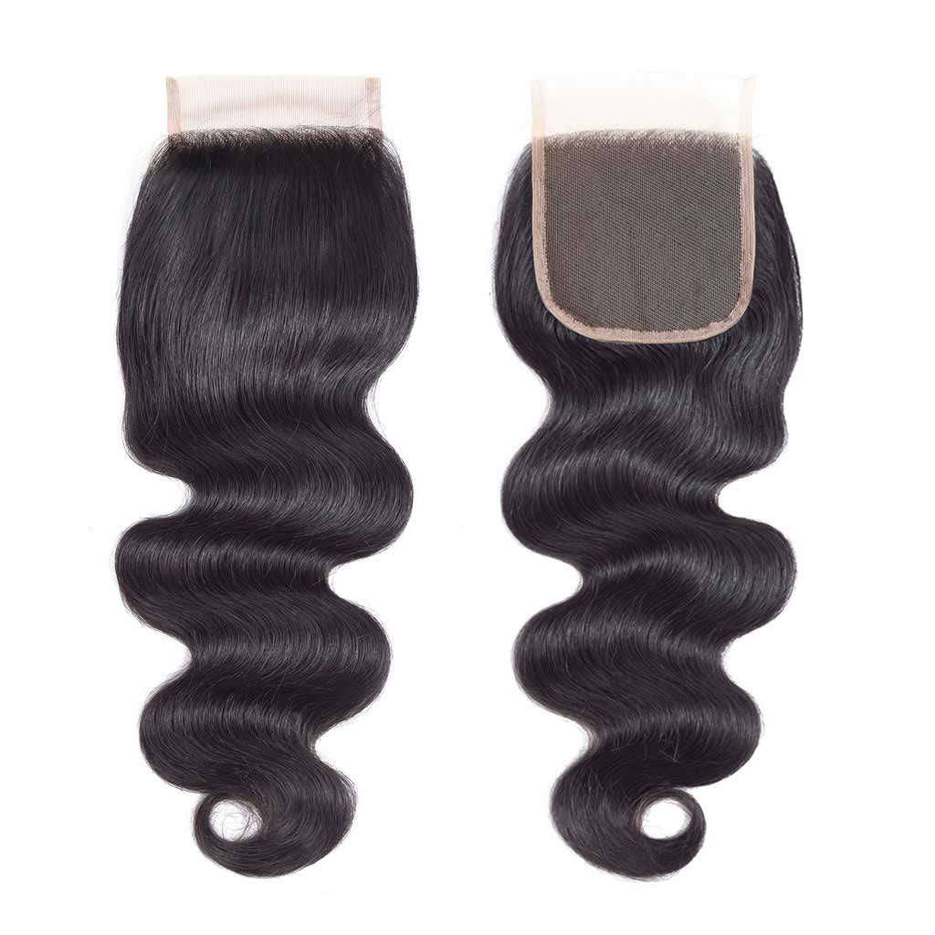 Body Wave Human Hair 3 Bundles With Closure Brazilian Hair Weave