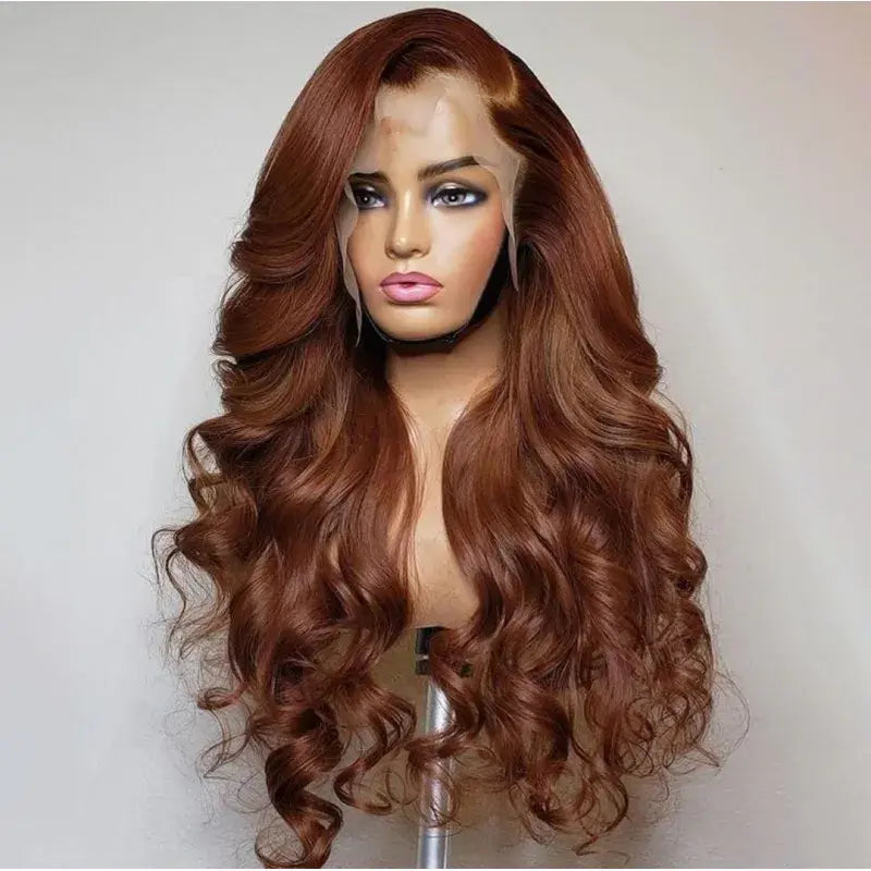 Chocolate Brown Wig Straight & Body Wave 13x4 Lace Frontal Human Hair Wigs