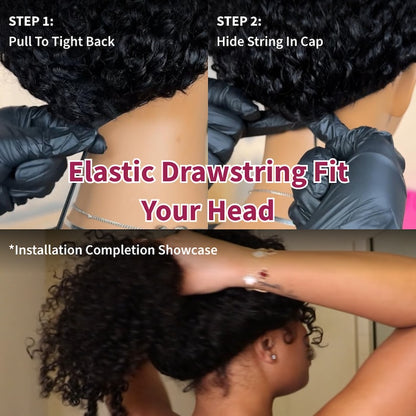 Yaki Straight V Part Wig Put on & Go Glueless Wig Installation | KimWig.com