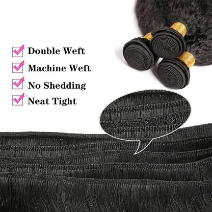 kimwig kinky straight human hair weave bundle extensions